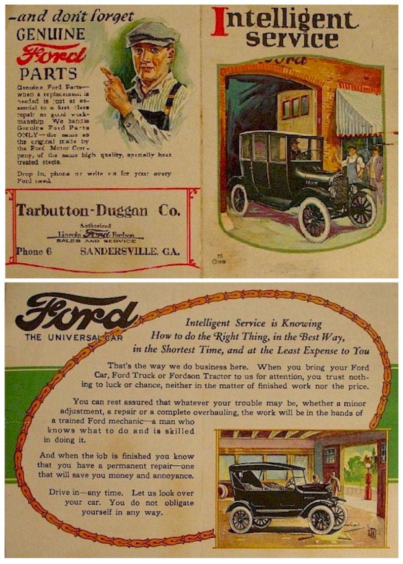 1923 Ford Intelligent Service Foldout Page 1